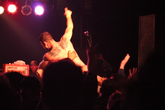 Crowd surfer at Hot Water Music Live at Masquerade Atlanta